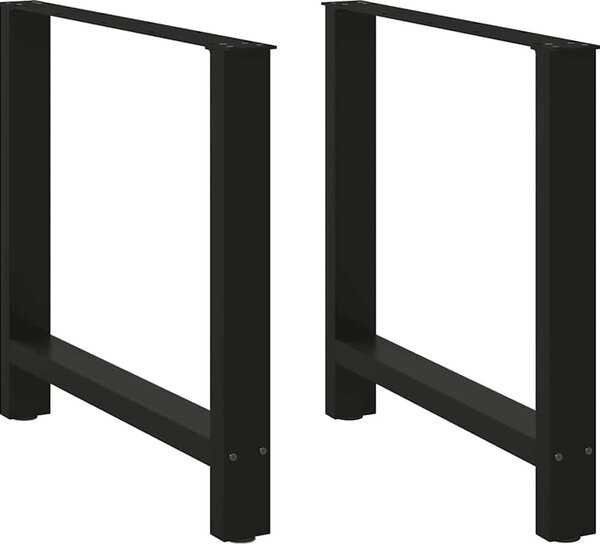VidaXL Nohy k jídelnímu stolu z oceli 2 ks 80 x (72-73) cm ocel [4013312] Barva: Černá