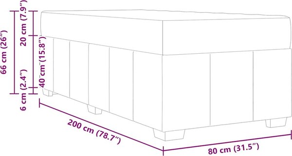 VidaXL Rám postele 80 x 200 cm textil [3398250] Barva: Tmavě šedá