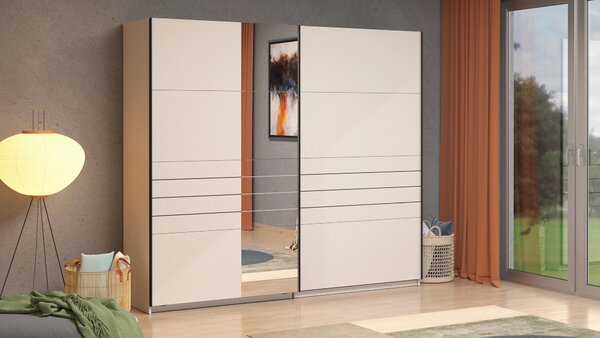 SKŘÍŇ S POSOUVACÍMI DVEŘMI, kašmírová, 245/217,5/60 cm Xora - Šatní skříně