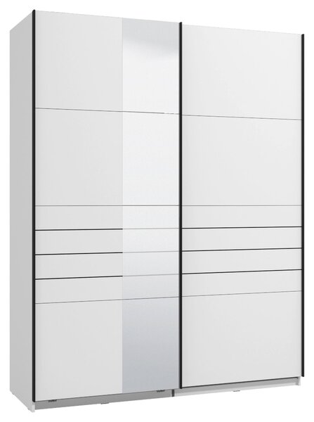 SKŘÍŇ S POSOUVACÍMI DVEŘMI, bílá, 145,5/217,5/60 cm Xora - Šatní skříně
