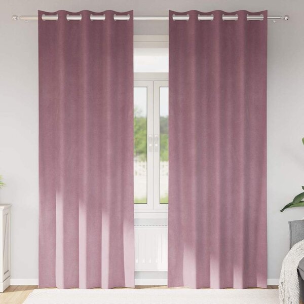 VidaXL Závěsy 2 ks 140 x 245 cm Samet [4107301] Barva: krémová