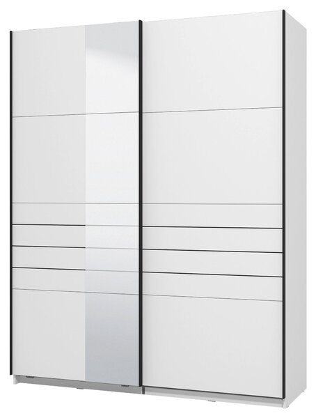 SKŘÍŇ S POSOUVACÍMI DVEŘMI, bílá, 145,5/217,5/60 cm Xora - Šatní skříně