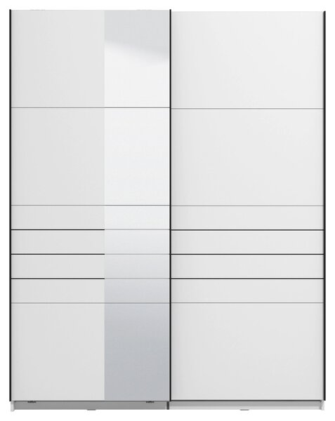 SKŘÍŇ S POSOUVACÍMI DVEŘMI, bílá, 145,5/217,5/60 cm Xora - Šatní skříně