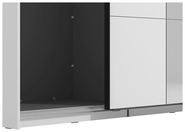 SKŘÍŇ S POSOUVACÍMI DVEŘMI, bílá, 145,5/217,5/60 cm Xora - Šatní skříně