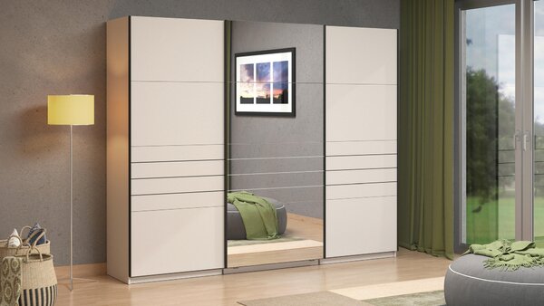 SKŘÍŇ S POSOUVACÍMI DVEŘMI, kašmírová, 270/217,5/61 cm Xora - Šatní skříně