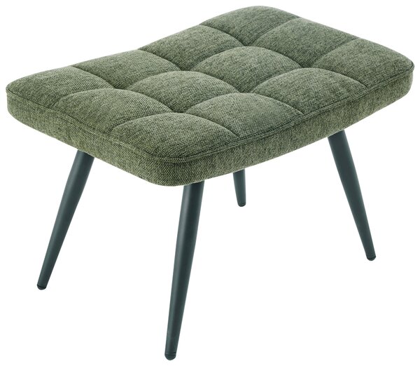 RELAXAČNÍ KŘESLO S TABURETEM, kov, textil, zelená Ti'me - Křesla klasická