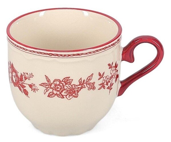 Vínový/slonovinový porcelánový šálek 215 ml Cyril – S|P Collection