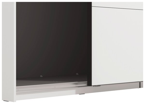 SKŘÍŇ S POSOUVACÍMI DVEŘMI, bílá, 245/217,5/61 cm Xora - Šatní skříně