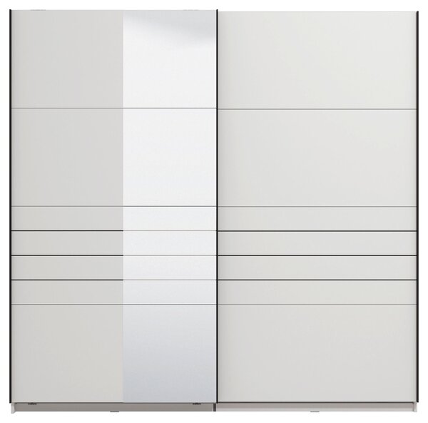 SKŘÍŇ S POSOUVACÍMI DVEŘMI, bílá, 220/217,5/61 cm Xora - Šatní skříně