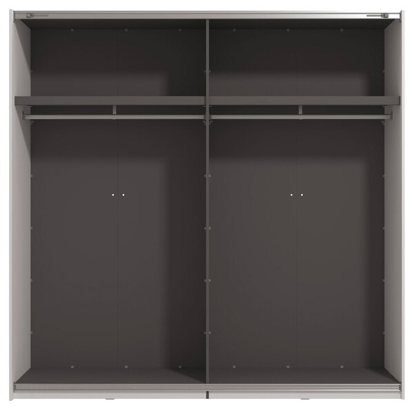 SKŘÍŇ S POSOUVACÍMI DVEŘMI, bílá, 220/217,5/61 cm Xora - Šatní skříně