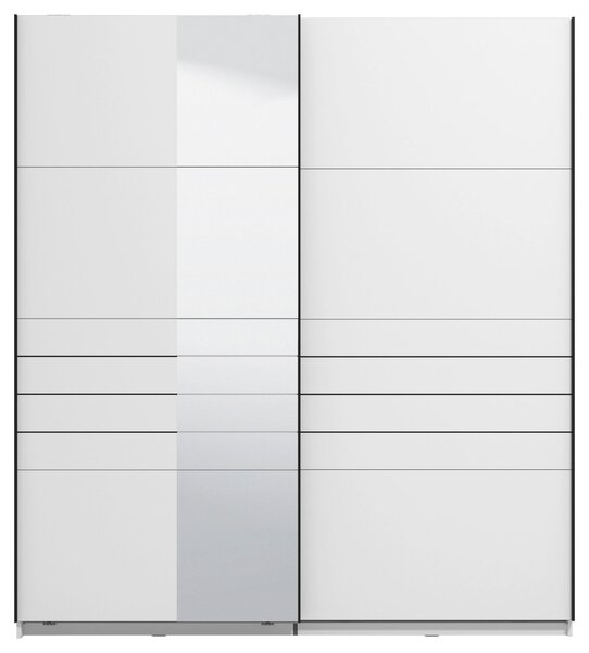 SKŘÍŇ S POSOUVACÍMI DVEŘMI, bílá, 195/217,5/61 cm Xora - Šatní skříně