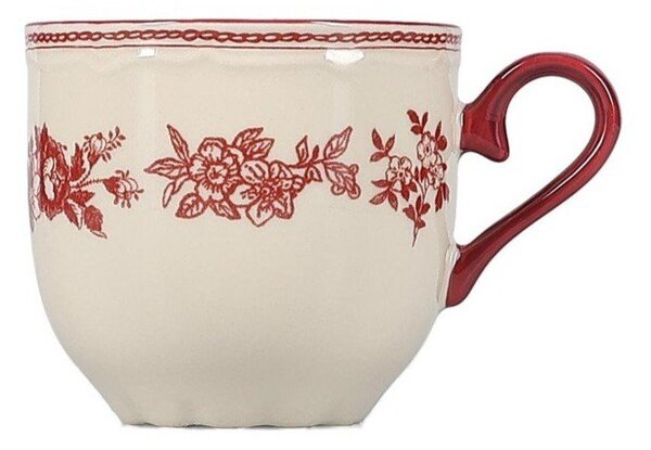 Vínový/slonovinový porcelánový šálek 215 ml Cyril – S|P Collection