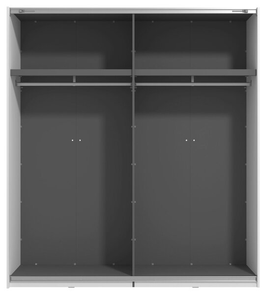 SKŘÍŇ S POSOUVACÍMI DVEŘMI, bílá, 195/217,5/61 cm Xora - Šatní skříně