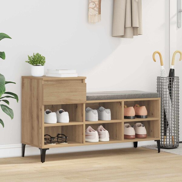 VidaXL Botník 102x36x60 cm kompozitní dřevo [881044] Barva: kouřový dub