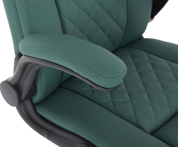 KANCELÁŘSKÉ KŘESLO, vzhled kůže, tmavě zelená Carryhome - Kancelářská křesla