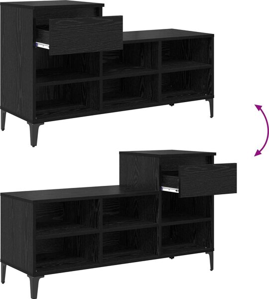 VidaXL Botník 102x36x60 cm kompozitní dřevo [881044] Barva: kouřový dub