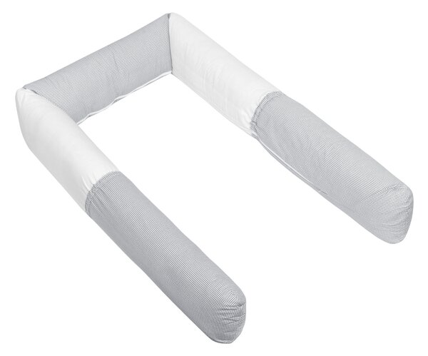 BELLATEX Mantinel do dětské postýlky - VÁLEC Šedá, Bílá průměr 12x240 cm