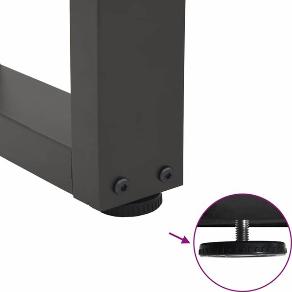 VidaXL Nohy k jídelnímu stolu ve tvaru V, 2 ks, , 80 x (72-73,3) cm, ocel [4012665] Barva: antracitová