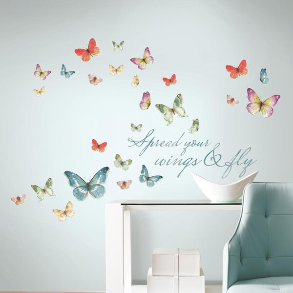 Samolepky Motýli a motto