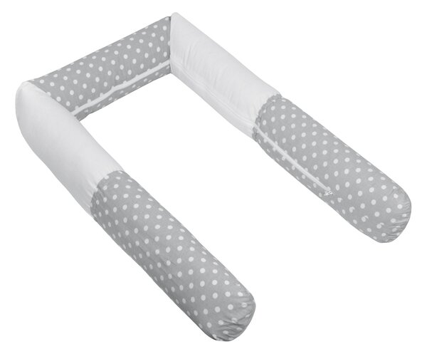 BELLATEX Mantinel do dětské postýlky - VÁLEC Šedá,Bílá průměr 12x240 cm