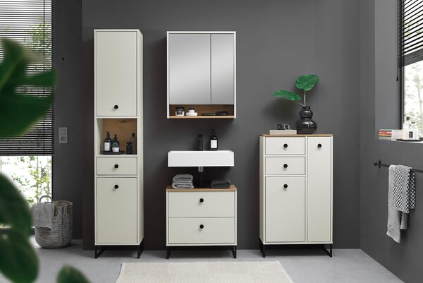 MIDI SKŘÍŇKA, barvy dubu, kašmírová, 60/106/32 cm Venda - Koupelnové série