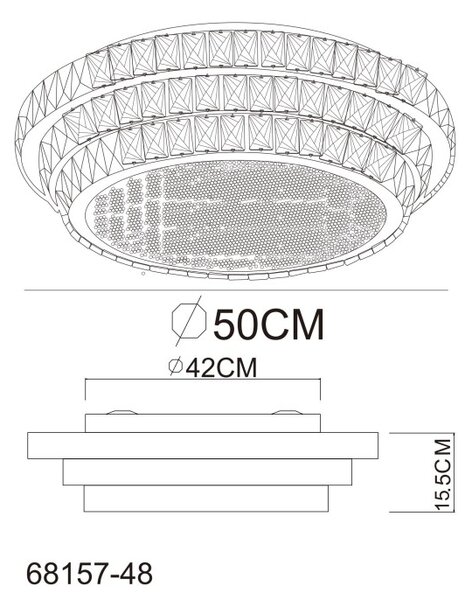 Globo KLARA 68157-48 LED přisazené stropní svítidlo | 48W LED | 3400lm