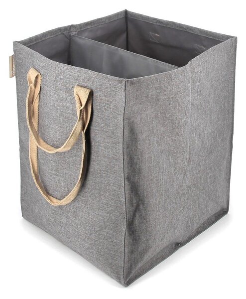 Šedý látkový koš na prádlo 71 l Laundry Hub Tweed duplo – Rolser