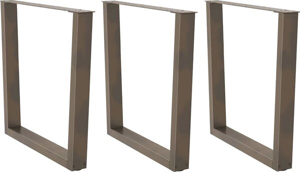 VidaXL Nohy k jídelnímu stolu ve tvaru V, 2 ks, , 80 x (72-73,3) cm, ocel [4012665] Barva: antracitová