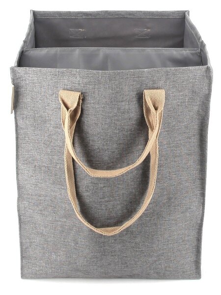 Šedý látkový koš na prádlo 71 l Laundry Hub Tweed duplo – Rolser