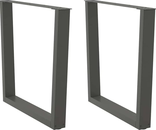 VidaXL Nohy k jídelnímu stolu ve tvaru V, 2 ks, , 80 x (72-73,3) cm, ocel [4012665] Barva: antracitová