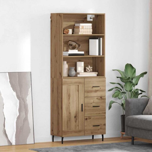 VidaXL Skříň highboard 69,5 x 34 x 180 cm kompozitní dřevo [3416141] Barva: Betonová šedá