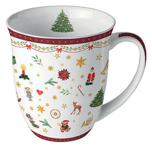 Porcelánový vánoční hrnek Vánoční dekorace 400 ml