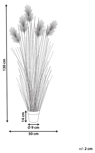 Umělá rostlina PAMPAS GRASS 130 cm Zelená