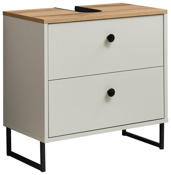 SKŘÍŇKA POD UMYVADLO, kašmírová, barvy dubu, kašmírová, 60/60/35 cm Venda - Koupelnové série