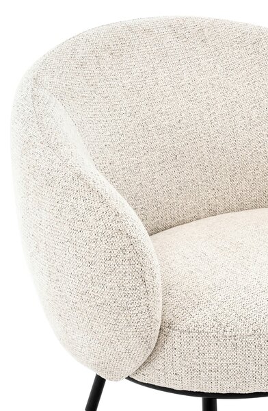 DESIGNOVÉ KŘESLO, kov, textil, černá, světle šedá Lomoco - Křesla klasická
