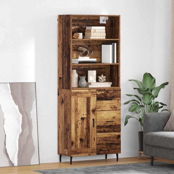 VidaXL Skříň highboard 69,5 x 34 x 180 cm kompozitní dřevo [3416141] Barva: Betonová šedá