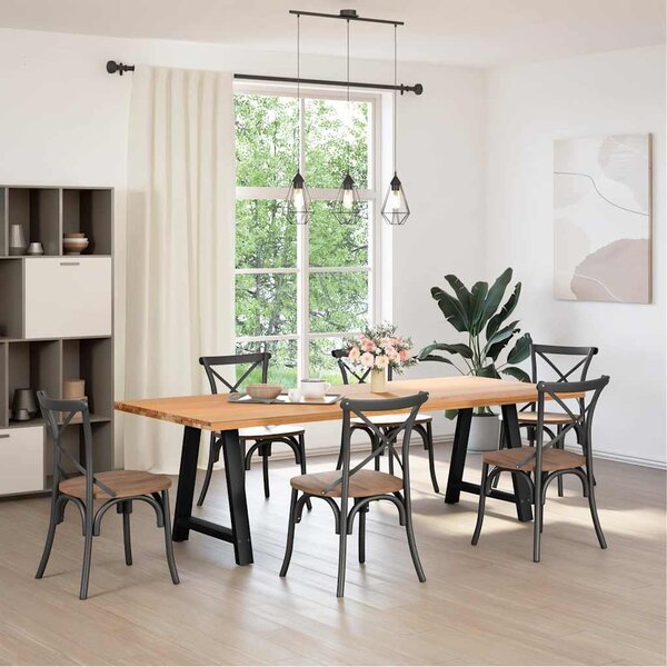 VidaXL Nohy k jídelnímu stolu ve tvaru A, 2 ks, , 80 x (72-73) cm, ocel [4012858] Barva: Černá