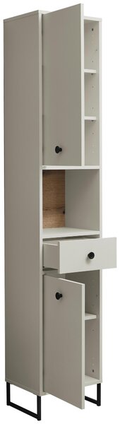 VYSOKÁ SKŘÍŇ, kašmírová, barvy dubu, kašmírová, 38/195/32 cm Venda - Koupelnové série
