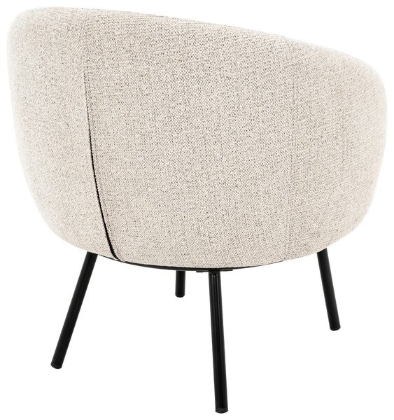 DESIGNOVÉ KŘESLO, kov, textil, černá, světle šedá Lomoco - Křesla klasická