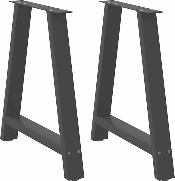 VidaXL Nohy k jídelnímu stolu ve tvaru A, 2 ks, , 80 x (72-73) cm, ocel [4012858] Barva: Černá