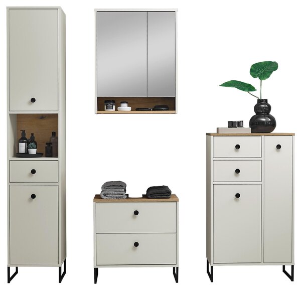 MIDI SKŘÍŇKA, barvy dubu, kašmírová, 60/106/32 cm Venda - Koupelnové série