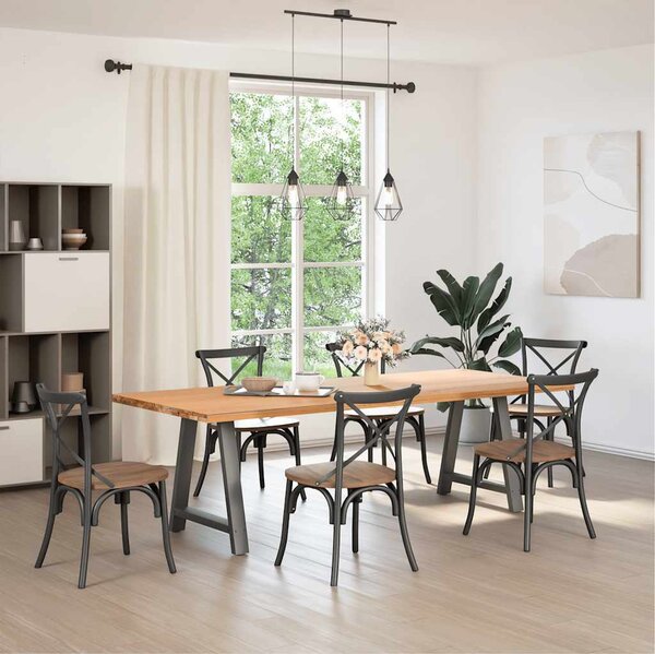 VidaXL Nohy k jídelnímu stolu ve tvaru A, 2 ks, , 80 x (72-73) cm, ocel [4012858] Barva: Černá