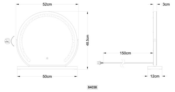 Globo RIVAS 84038 LED stolní lampička | 10W LED | 532lm