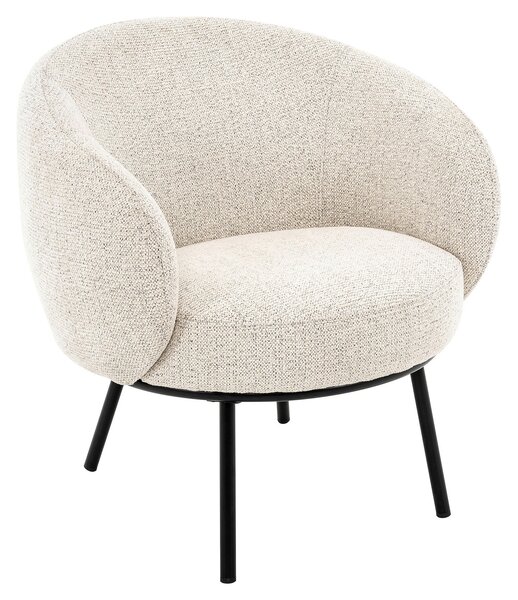 DESIGNOVÉ KŘESLO, kov, textil, černá, světle šedá Lomoco - Křesla klasická