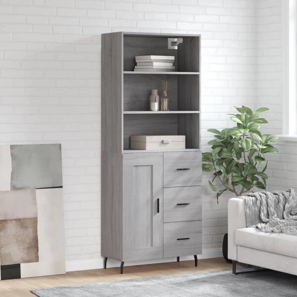 VidaXL Skříň highboard 69,5 x 34 x 180 cm kompozitní dřevo [3416141] Barva: Betonová šedá