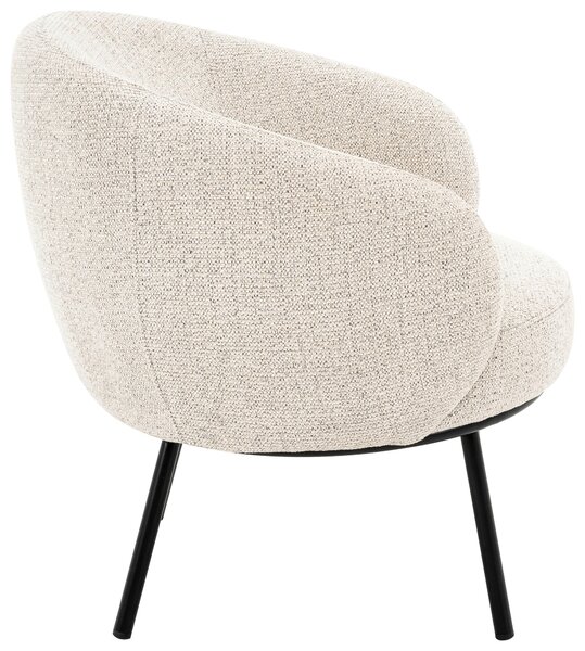 DESIGNOVÉ KŘESLO, kov, textil, černá, světle šedá Lomoco - Křesla klasická