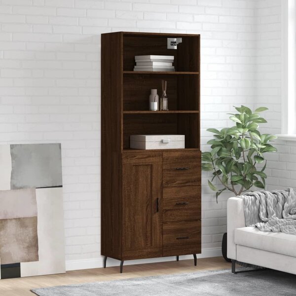 VidaXL Skříň highboard 69,5 x 34 x 180 cm kompozitní dřevo [3416141] Barva: Betonová šedá
