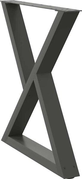 VidaXL Nohy k jídelnímu stolu 2 ks ocel 80 x (72-73,3) cm ocel [4012729] Barva: Černá