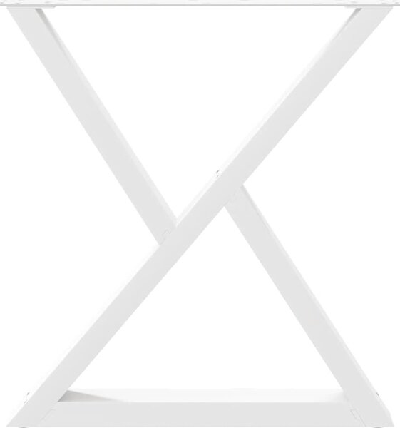 VidaXL Nohy k jídelnímu stolu 2 ks ocel 80 x (72-73,3) cm ocel [4012729] Barva: Černá
