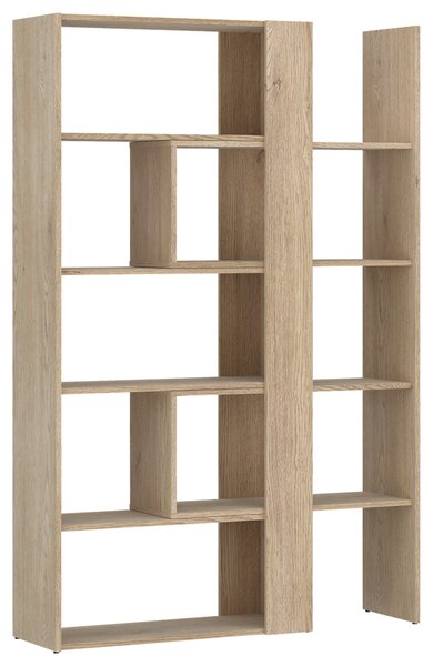 REGÁL, barvy dubu, 82-146/180/35 cm Modern Living - Knihovny